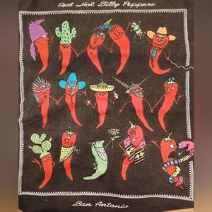 Vintage Y2K True-Blue San Antonio "Red Hot Silly Peppers" Chili Peppers Tote Bag